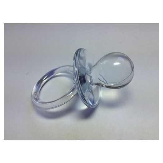 12 Pcs 2.5" Clear Pacifiers Baby Shower Party Game Decoration Favors