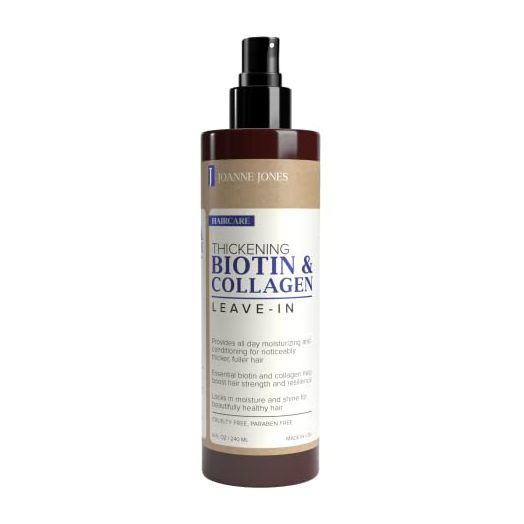 Joanne Jones Thickening Biotin & Collagen Leave-In Conditioner, 8-fl oz Spray Bottle