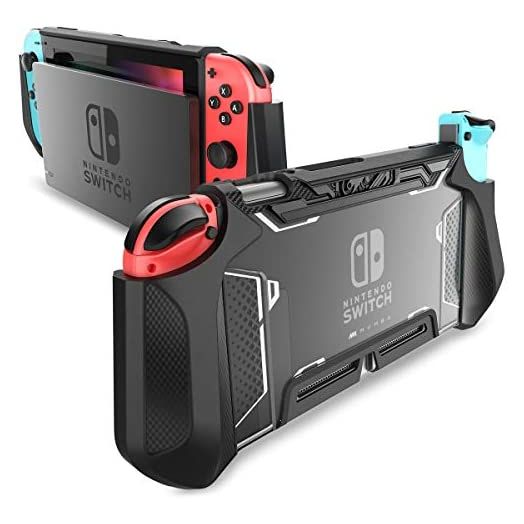 Dockable Case for Nintendo Switch, Mumba [Blade Series] TPU Grip Protective Cover Case Compatible with Nintendo Switch Console and Joy-Con Controller (Black)