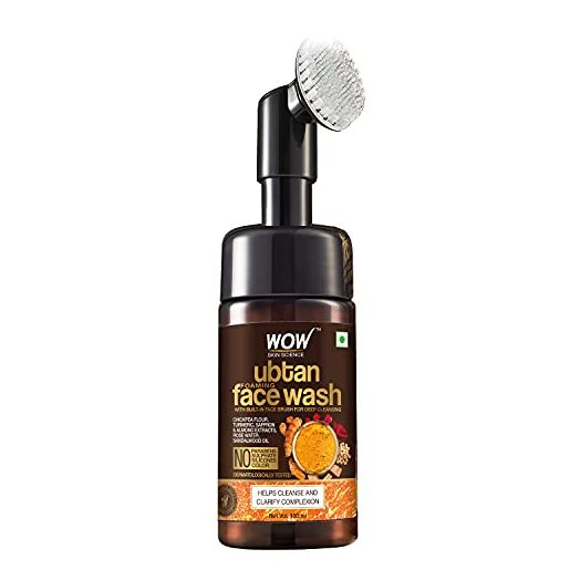 WOW Skin Science Ubtan Foaming Exfoliating Face Wash Facial Cleanser - Face Wash for Oily Skin with Acne - Face Wash for Women & Men - Exfoliating Facial Scrub Face Cleanser - Facial Skin Care Product