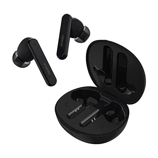 Nokia Clarity Earbuds+ - Professional Wireless ANC/ENC Earphones, IPX4 Waterproof Headphones - Active Noise Cancelling Buds, Environmental Sound Reduction - 4.5-Hour Play Time, Charging Case - Black