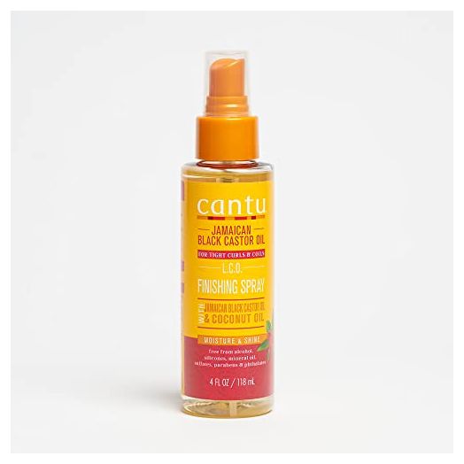 Cantu Jamaican Black Castrol Oil Finishing Spray with Coconut Oil 4 oz