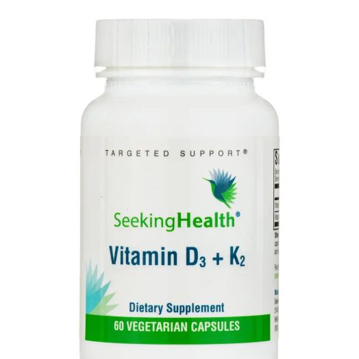 Seeking Health Vitamin D3 + K2 - 60 Vegetarian Capsules