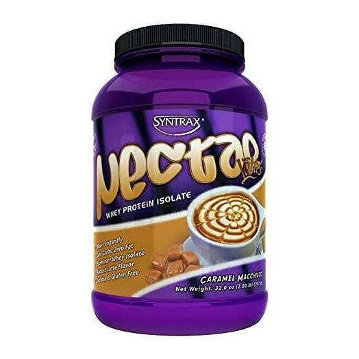 Syntrax, Nectar Lattes Caramel Macchiato Whey Protein Isolate, 32 oz, 2 Pound