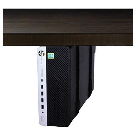 HumanCentric SFF Under Desk PC Mount and PC Wall Mount Bracket for Small Form Factor Desktop Tower, UPS Wall Mount Bracket, CPU Holder Under Desk Mount, Adjustable Computer Mount with Straps