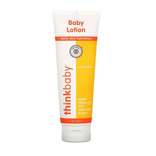Thinkbaby Baby Lotion For Sensitive Skin | EWG Verified, Soothing Relief, Moisturizing, Nourishing | Fragrance Free, Unscented, For Face & Body - 8oz
