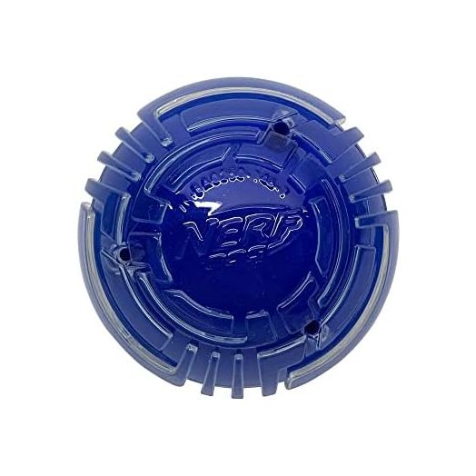 Nerf Dog 2.5in TPR/PP Scented Bacon SuperScent Ball Solid Core -Clear/Blue