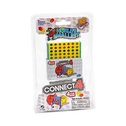 World's Smallest Connect 4 board-games for Ages 6 and up, Multicolor, Miniature