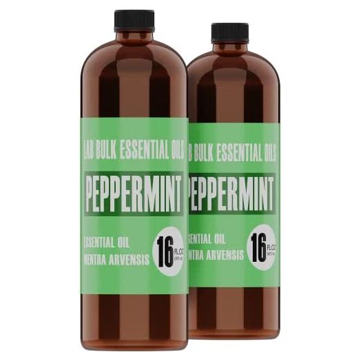 Lab Bulks Peppermint Essential Oil - 16 Ounce Bottle - 2 Pack