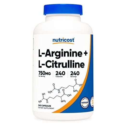 Nutricost L-Arginine L-Citrulline Complex 750mg, 240 Capsules, Non-GMO