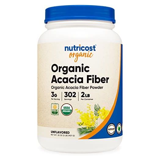 Nutricost Organic Acacia Fiber Powder (2 LB) - USDA Certified Organic, Non-GMO, Gluten Free
