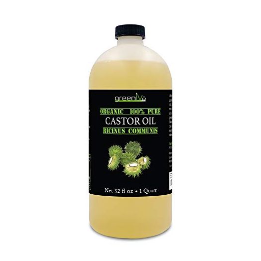 GreenIVe - 100% Pure Castor Oil - Cold Pressed - Hexane Free - Exclusively on Amazon (32 Ounce)