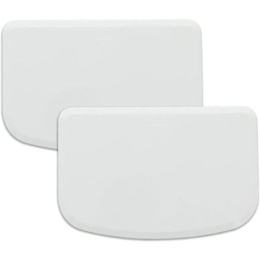 Ram-Pro White Bowl Scraper Flexible Plastic Dough Cutter (Pack of 2)