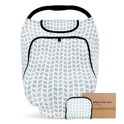 Car Seat Cover for Babies - Baby Car Seat Canopy for Spring, Autumn, Winter - Universal Stretch Fit Car Seat Covers for Babies, Boys, Girls - Breastfeeding Nursing Cover - Infant Carseat Cover