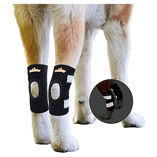 NeoAlly Cat and Dog Ankle Brace Pair Canine Rear Leg Hock Support with Safety Reflective Straps for Hind Leg Wounds Heal and Injuries and Sprains from Arthritis