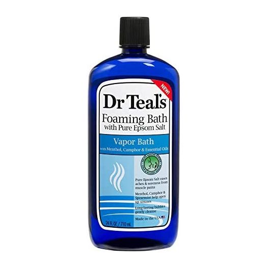 Dr. Teal's Foaming Bath Salt, Vapor Bath Menthol Camphor, 24 fl oz