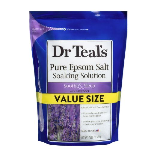 Dr Teal's Pure Epsom Salt, Soothe & Sleep, Lavender, 7lbs
