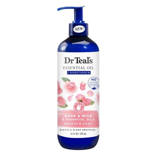 Dr Teal's Rose Smooth & Silky Essential Oil Conditioner, 16 oz.