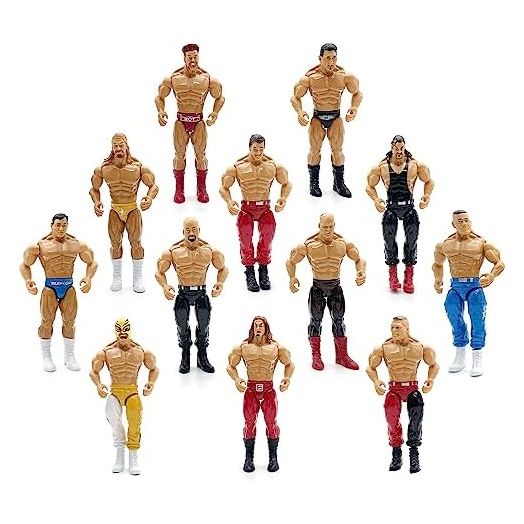 Wrestling Toys, Set of 12 Boxing Action Figures and Wrestling Action Figures Playset for Kids - Pretend Play 7 Inch Wrestling Warriors