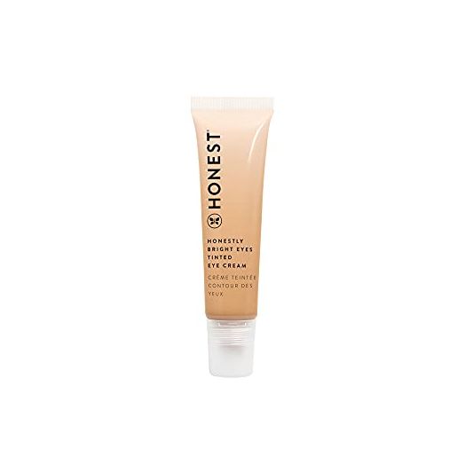 Honest Beauty Honestly Bright Eyes Tinted Eye Cream, Sandstone with Hyaluronic Acid + Squalene| EWG Certified + Dermatologist Tested & Vegan + Cruelty Free | 0.5 fl. oz.