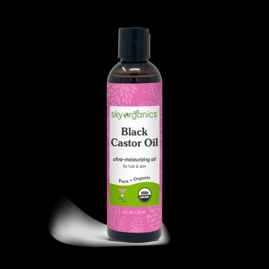 Sky Organics Organic Black Castor Oil for Hair & Skin to Moisturize, Nourish & Soften, 8 fl. Oz