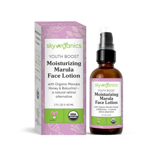 Sky Organics Youth Boost Moisturizing Marula Face Lotion for Face to Moisturize, Nourish & Boost Glow, 2 fl. Oz