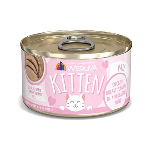 Weruva Kitten, Chicken Breast Formula in a Hydrating Purée, 3oz Can (Pack of 12)