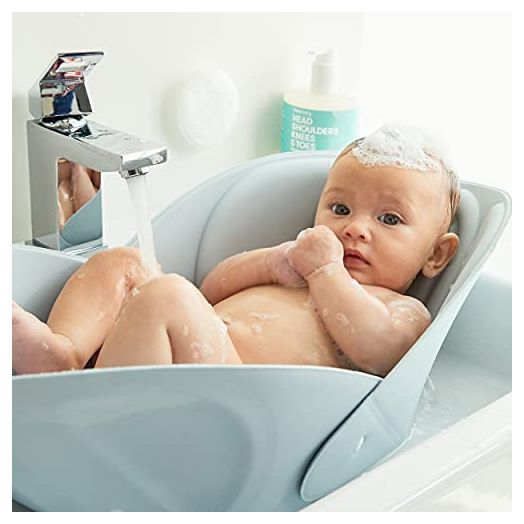 Soft Sink Baby Bath by Frida Baby Easy to Clean Baby Bathtub + Bath Cushion That Supports Baby's Head
