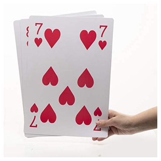 Prextex Jumbo Playing Cards Full Deck Huge Poker Index Giant Playing Cards Fun for All Ages!, Size 8.5 x 11 Inches