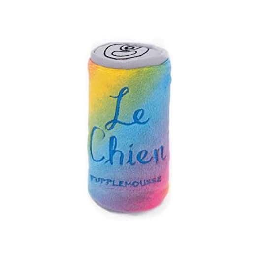 ZippyPaws Squeakie Can - Le Chien Squeakie Can Dog Toy, Rainbow Dog Toy with Squeakers, Plush Dog Toys for Aggressive Chewers, Summer Dog Toys, Rainbow Dog Pride Accessories
