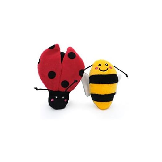 ZippyClaws Catnip Cat Toys - Ladybug and Bee 2 Pack, Interactive Indoor Kitty Toys for Boredom, Chasing, and Scratching, Unique Novelty Plush Toys for Kittens & Cats