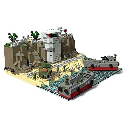 POCO DIVO Omaha Beach D-Day Normandy Landings WWII Collection Standard Block Toy Building Brick Set, 723 pcs