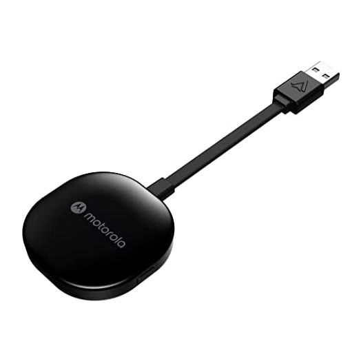 Motorola MA1 Wireless Android Auto Car Adapter - Instant Connection from Smartphone to Car Screen with Easy Setup - Direct Plug-in USB Adapter - Secure Gel Pad Included