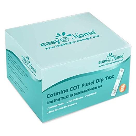 Easy@Home 25 Pack Nicotine Urine Test Strips Kit, Sensitive Rapid Testing Detection 200 ng/mL #ECOT-114