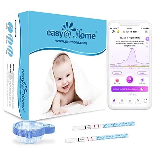 Easy@Home Ovulation Test Predictor Kit : Accurate Fertility Test for Women (Width of 5mm), Fertility Monitor Test Strips, 50 LH Strips