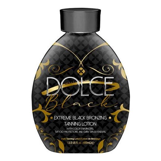 Dolce Black Bronzer Tanning Lotion - Outdoor/Indoor Tanning Lotion for Tattoo & Color Fade Protection - Anti-Orange, Anti-Aging & Anti-Wrinkle Natural Tanning Lotion - for Men & Women