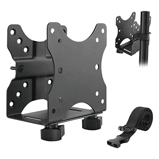 Mount-It! Mini Computer Mount - Thin Client Mount Bracket | Easily Mount Mini PC's or Mac Mini's Under a Desk, Behind a Monitor or Attach to Poles | VESA Computer Mount 75x75 and 100x100mm