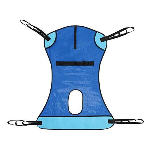 Vive Patient Lift Sling with Opening (400lb Capacity) - Lifting Aid Straps for Transfer - Commode Chair for Hydrolic Medical Full Body Device for Elderly, Bariatric, Nursing, Caregiver - Mesh Support