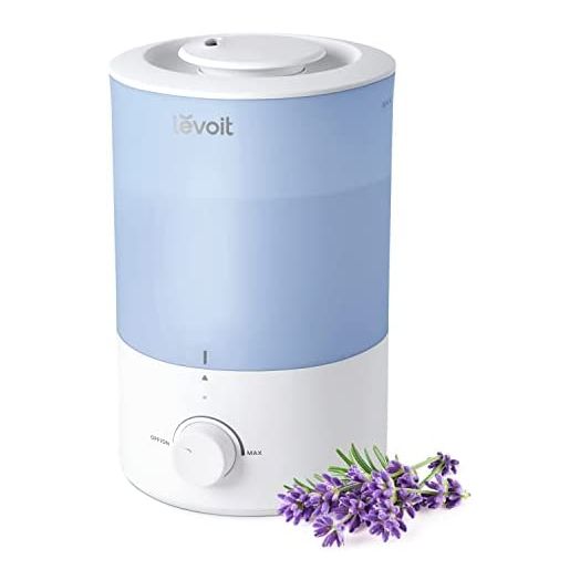 LEVOIT Humidifiers for Bedroom Large Room, 3L Cool Mist Top Fill Oil Diffuser for Baby Nursery and Plants, 360° Nozzle, Quiet Rapid Humidification for Home Whole House, Blue