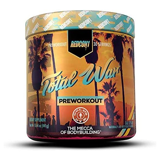 Redcon1 Total War Pre Workout, Cali Splash, 30 Servings, 350mg Caffeine