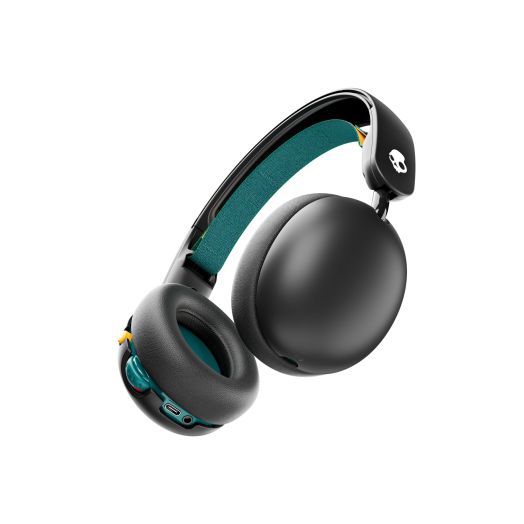 Skullcandy Grom Over-Ear Wireless Headphones for Kids, 45 Hr Battery, Volume-Limiting, Works with iPhone Android and Bluetooth Devices - Black