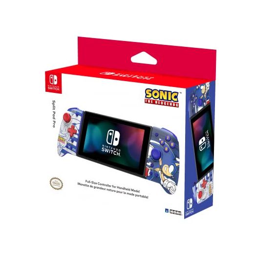 HORI Nintendo Switch Split Pad Pro (Sonic) Ergonomic Controller for Handheld Mode - Officially Licensed By Nintendo & Sega - Nintendo Switch;