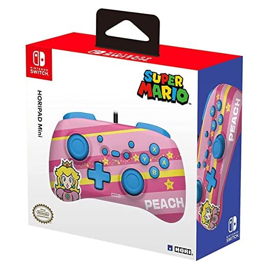 HORI Nintendo Switch HORIPAD Mini (Peach) Wired Controller Pad - Officially Licensed By Nintendo