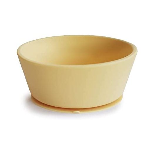 mushie Silicone Suction Bowl | BPA-Free Non-Slip Design (Daffodil)