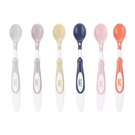 Mr. Pen- Baby Spoons, 6 Pack, Silicone Baby Spoon, Soft-Tip Baby Feeding Spoon, Infant Spoons, Feeding Spoons for Babies, Baby Food Spoon, Spoons for Baby, Toddler Spoons