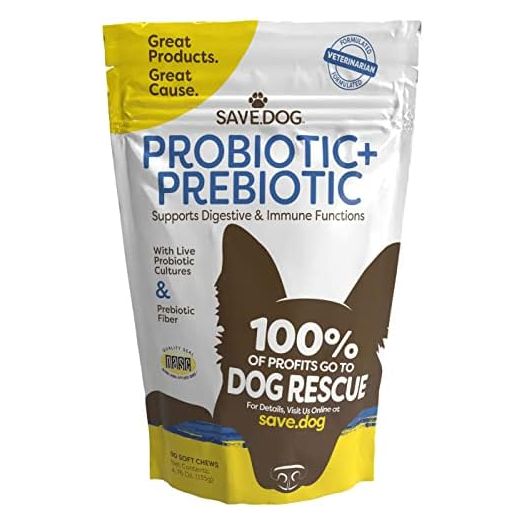 Probiotics for Dogs – Dog Probiotic Chews for Dogs with Clinically-Studied BC30 Probiotic + Prebiotic for Digestive & Immune Health - Dog Supplement with a Cause (90 Chews)