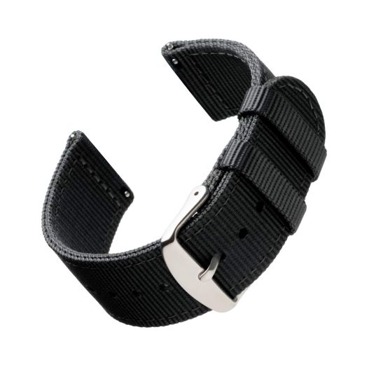 Archer Watch Straps - Premium Nylon Quick Release Replacement Watch Bands (Black, 20mm)