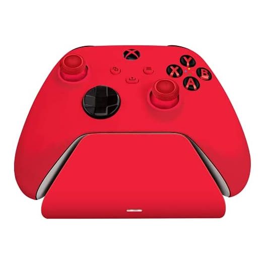 Razer Universal Quick Charging Stand for Xbox Series X|S: Magnetic Secure Charging - Perfectly Matches Xbox Wireless Controllers - USB Powered - Pulse Red (Controller Sold Separately)