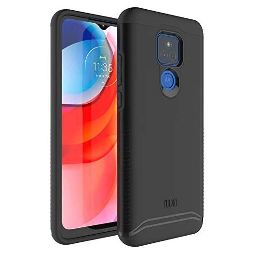 TUDIA DualShield Designed for Moto G Play 2021 Case, [Merge] Shockproof Dual Layer Military Grade Drop Protection Heavy Duty Protective Case - Matte Black