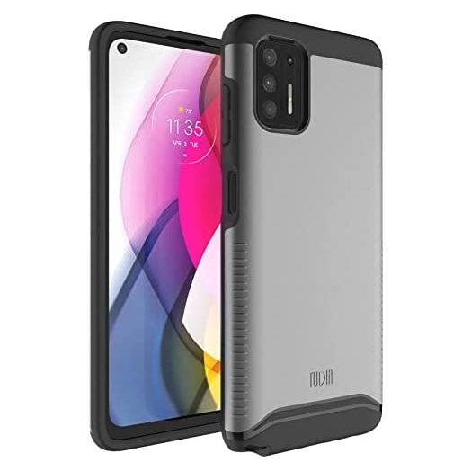 TUDIA DualShield Designed for Moto G Stylus 2021 Case [NOT Compatible with 5G], [Merge] Shockproof Military Grade Heavy Duty Dual Layer Slim Protective Case Cover - Metallic Slate